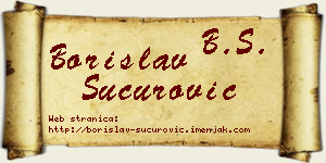 Borislav Šućurović vizit kartica
